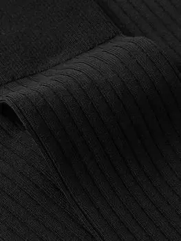 Три пары ребристых носков из смеси хлопка NN07, черный