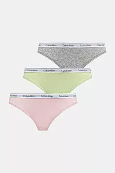 Три пары стрингов Calvin Klein Underwear, розовый