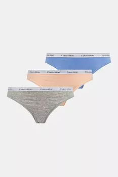 Три пары стрингов Calvin Klein Underwear, синий