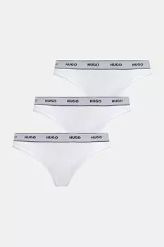 Три пары стрингов Hugo, белый
