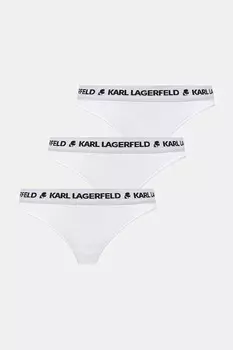 Три пары стрингов Karl Lagerfeld, белый