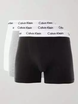 Три пары трусов из эластичного хлопка CALVIN KLEIN UNDERWEAR, мульти