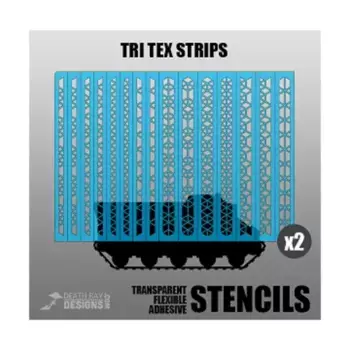 Три Текс Полоски, Death Mask Stencils (Death Ray Designs)