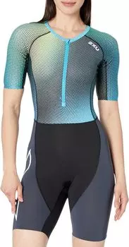 Трикостюм Aero с рукавами 2XU, цвет India Ink/White