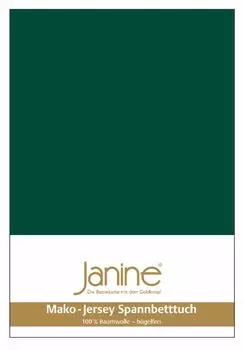 Трикотаж Janine Mako Fine JERSEY, простыня 100% хлопок SpB- 200x200 1 шт. MAKO FINE JERSEY 5007-677-377 лесной зеленый Original Janine
