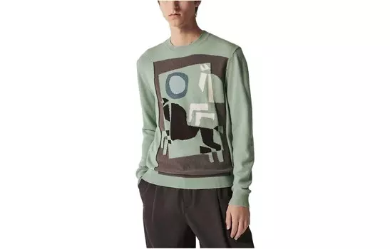 Трикотаж мужской бирюзовый Hermes, голубой