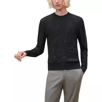 Трикотаж мужской черный Hermes, черный