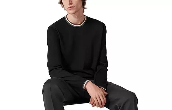 Трикотаж мужской черный Hermes, черный
