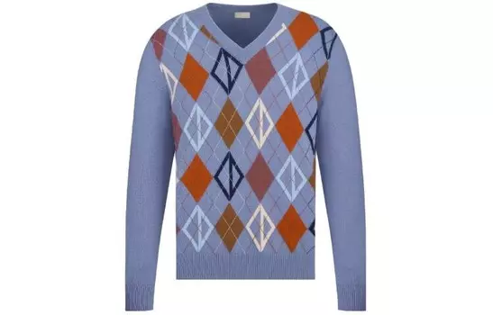 Трикотаж мужской синий Dior, синий