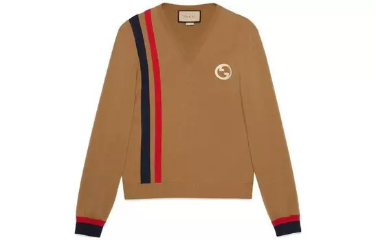 Трикотаж мужской верблюжий Gucci, коричневый