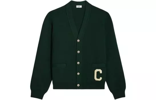 Трикотаж мужской зеленый Celine, зеленый
