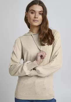 Трикотаж с капучой b.young ДЖЕМПЕР С ХУДИ BYMMPIMBA, цвет cement melange