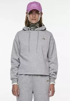 Трикотаж с капучой Pieces, цвет light grey melange