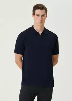 Трикотаж с короткими рукавами и воротником-поло на заказ devon, темно-синий Bluemint