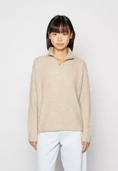 Трикотаж Стежка Vero Moda PLAZA LS ZIPPER GA BOO, бежевый