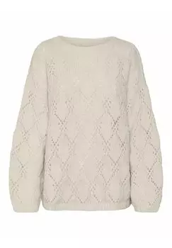 Трикотаж стежка Vero Moda STAR LS BOATNECK LONG GA EXC, цвет birch