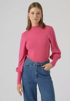 Трикотаж Стич Vero Moda VMHOLLYKARISPUFF HIGHNK GA BOO, цвет fuchsia purple