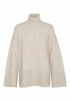 Трикотаж трикотажный Vero Moda VMPHILINE LS HIGHNECK ZIP LONG GA, цвет birch