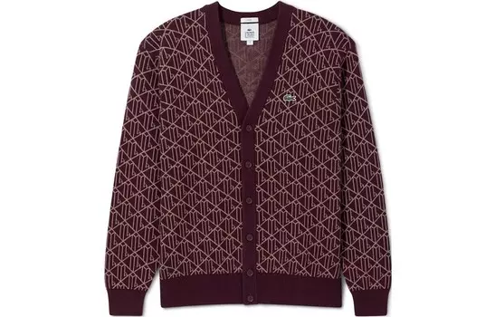 Трикотаж унисекс бордовый Lacoste, темно-красный