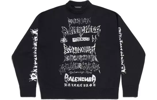 Трикотаж унисекс черный Balenciaga, черный