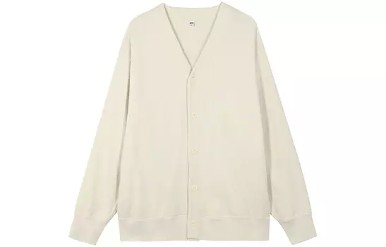 Трикотаж унисекс молочно-белый Uniqlo, слоновая кость