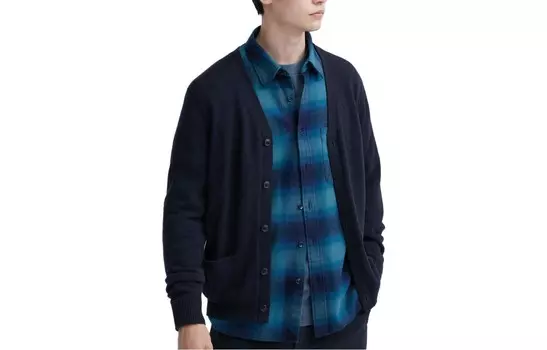 Трикотаж унисекс темно-синий Uniqlo, темно-синий