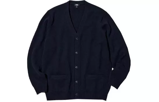 Трикотаж унисекс темно-синий Uniqlo, темно-синий