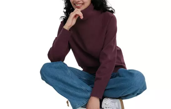 Трикотаж женский бордовый Uniqlo