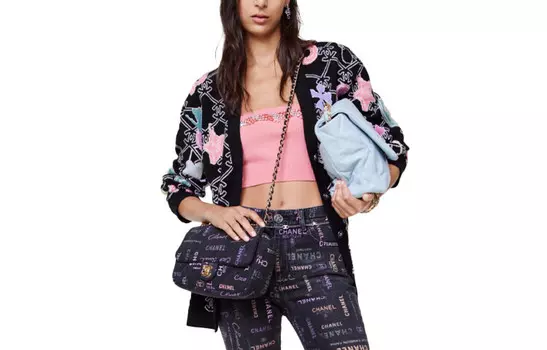 Трикотаж женский черный Chanel