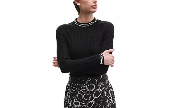 Трикотаж женский черный Hermes