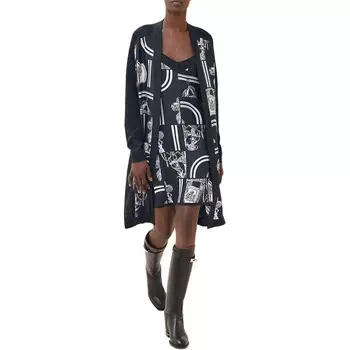 Трикотаж женский черный/синий Hermes