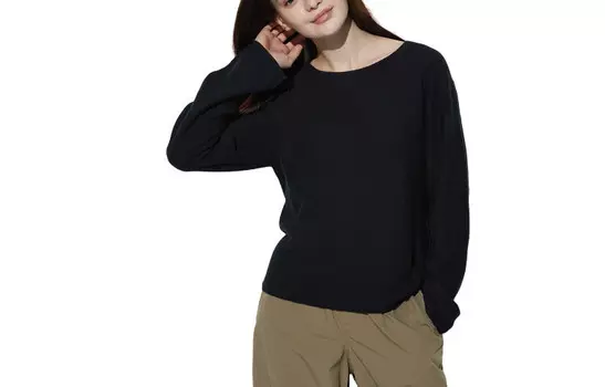 Трикотаж женский черный Uniqlo