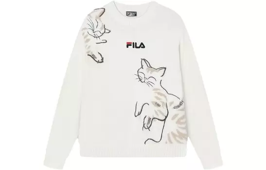Трикотаж женский легкий кремовый Fila