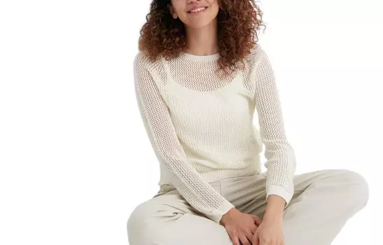 Трикотаж женский молочно-белый Uniqlo