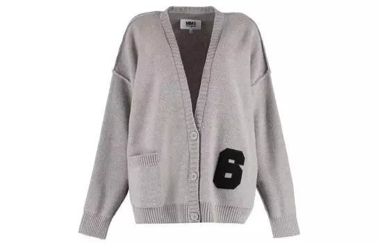 Трикотаж женский серо-коричневый Mm6 Maison Margiela