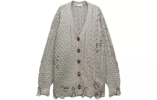 Трикотаж женский серый Zara