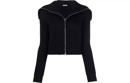 Трикотаж женский синий с черной надписью Miu Miu