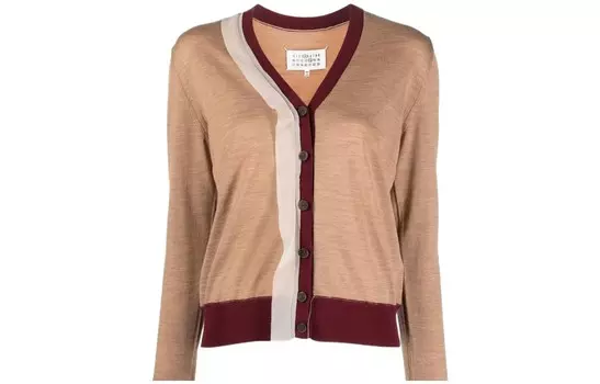 Трикотаж женский верблюжий коричневый Maison Margiela