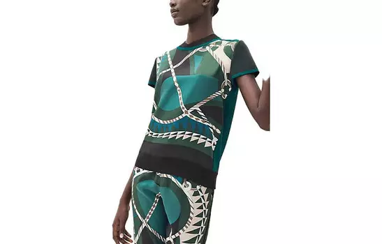 Трикотаж женский зеленый Hermes