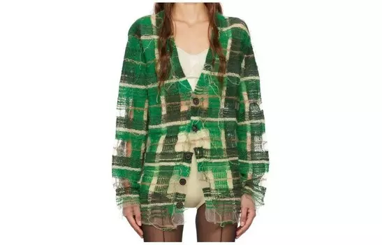 Трикотаж женский зеленый Maison Margiela