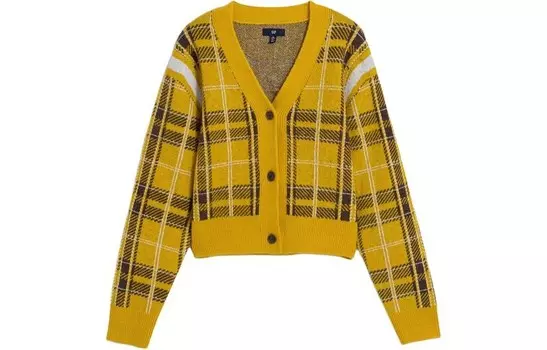 Трикотаж женский желтый клетчатый Gap