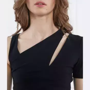 Трикотажная блузка приталенного кроя Patrizia Pepe, черный