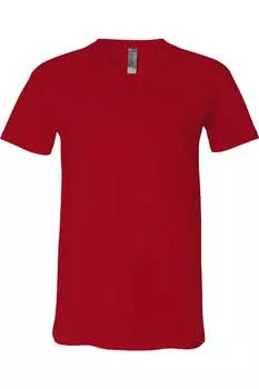 Трикотажная футболка BELLA + CANVAS с V-образным вырезом, красный