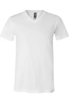 Трикотажная футболка BELLA + CANVAS с V-образным вырезом, белый