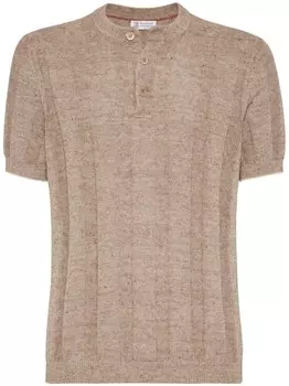 Трикотажная футболка Brunello Cucinelli, нейтральный