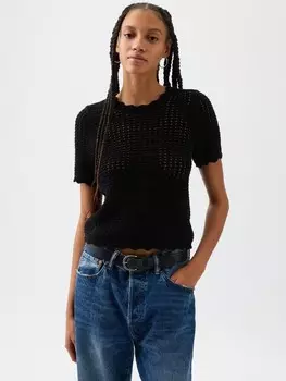 Трикотажная футболка Gap, черный