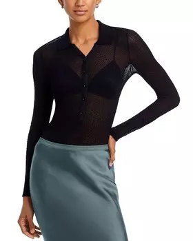 Трикотажная футболка-поло FRAME, черный