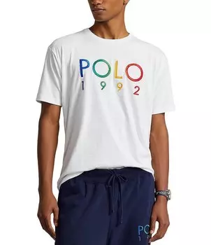 Трикотажная футболка Polo Ralph Lauren классического кроя 1992 года с короткими рукавами, белый