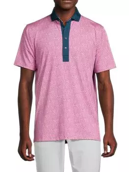 Трикотажная футболка-поло с логотипом Plus Or Minus Greyson, цвет Wild Rose