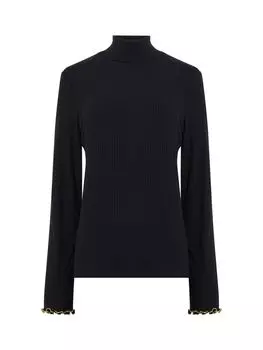 Трикотажная футболка-поло в рубчик Richmond Great Plains, черный